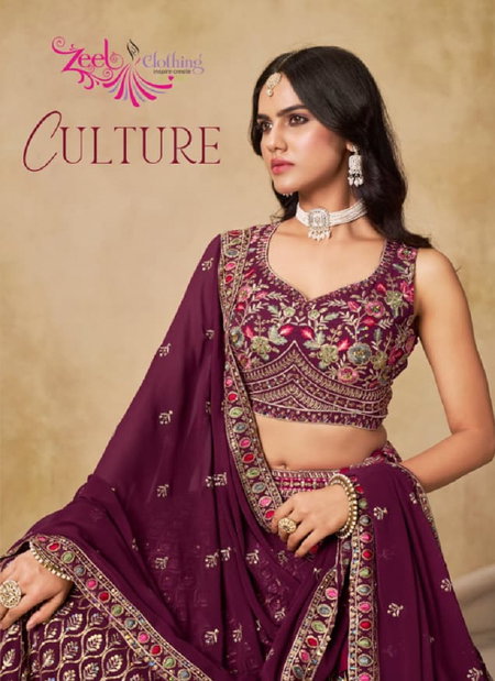Culture By Zeel Georgette Thread And Embroidery Work Lehenga With Choli Dupatta Wholesale Price In Surat